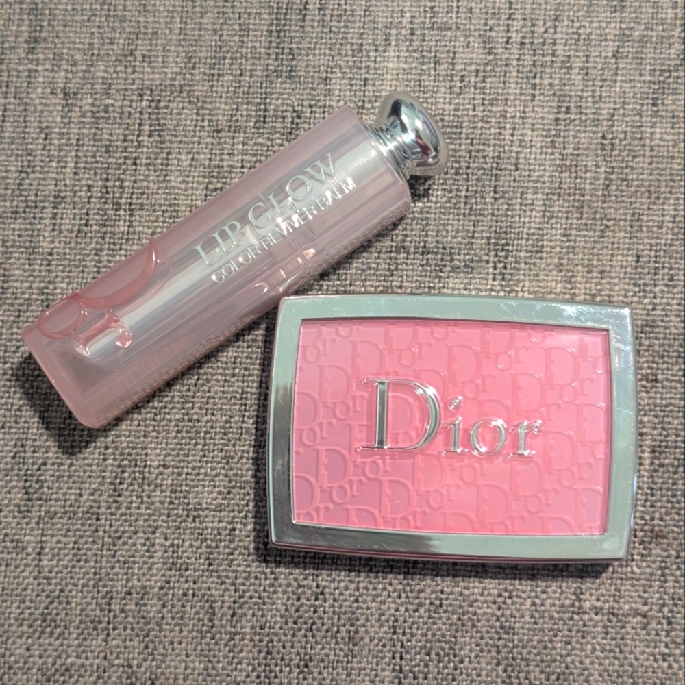Dior Backstage Rosy Glow Blush & Lip Glow Reviver Balm Duo - Both 001 Pink NWOB